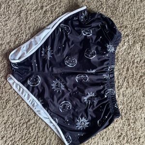 SHEIN Black Sun and Moon Shorts